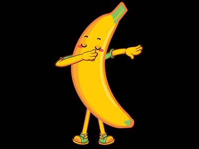 Banana Dab, Vector Illustration. cartoon illustration design digital art digital illustration illustration