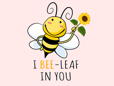 Funny Bee Illustration.