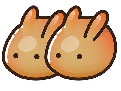 B U N S Sticker brad bunny gradient illustration mochi soundcloud