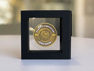 Elastic Certification Program Memento badge certificate coin