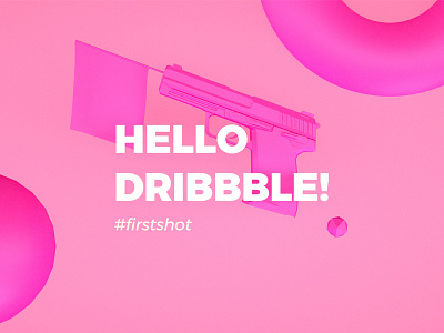 Hello Amazing Dribbblers! c4d create exciting hello type