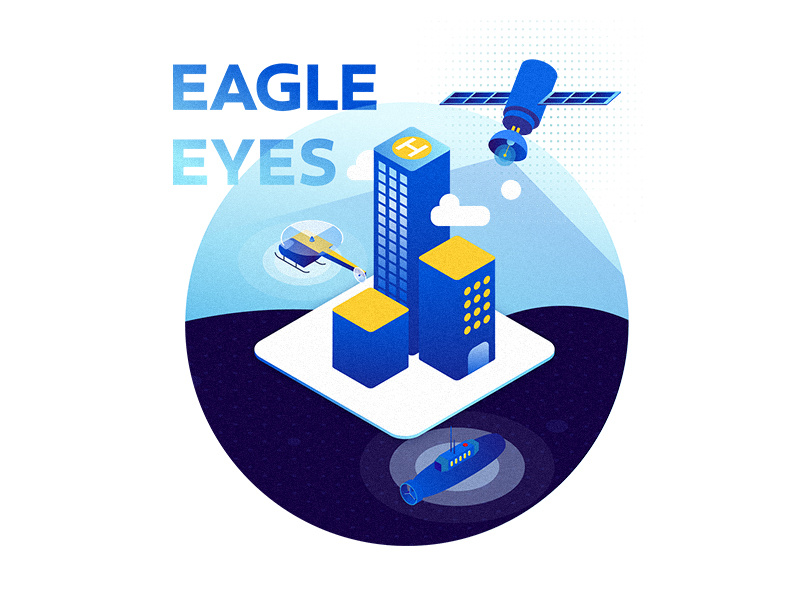 Eagle Eyes—Security Platform Illustration design security tech illustration