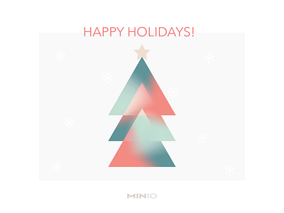 Happy Holidays Card christmas tree gradient happy holidays holiday card holidayseason muted colors