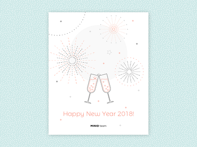 Happy New Year's 2018 celebrate happy holidays holiday card holidays holidayseason illustration new year new years eve