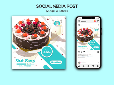 Social Media Post Collection for Cake Shop ads advertising banner banner design design graphic design instagram post social media post