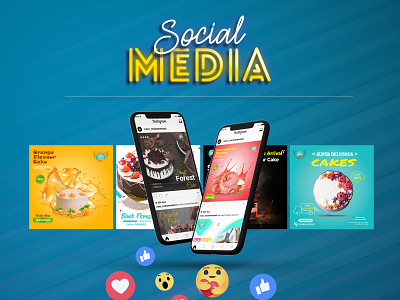 Social Media Posts Collection for Cake Shop ads advertising banner banner design design graphic design instagram post social media post