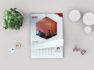 Wall Calendar 2022 Design for Restaurant Business