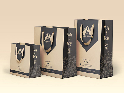 Creative Shopping Bag Design for Restaurant Business