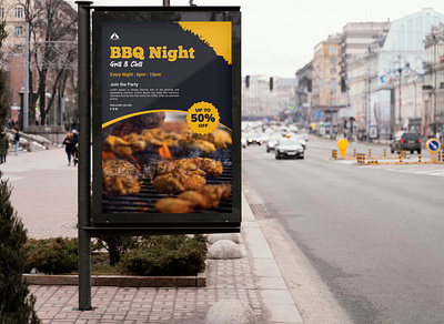 Outdoor Food Billboard Design for Restaurant Business ads advertising banner billboard branding creative design food graphic design marketing outdoor restaurant
