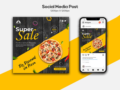 Social Media Banner for Restaurant- Instagram, Facebook