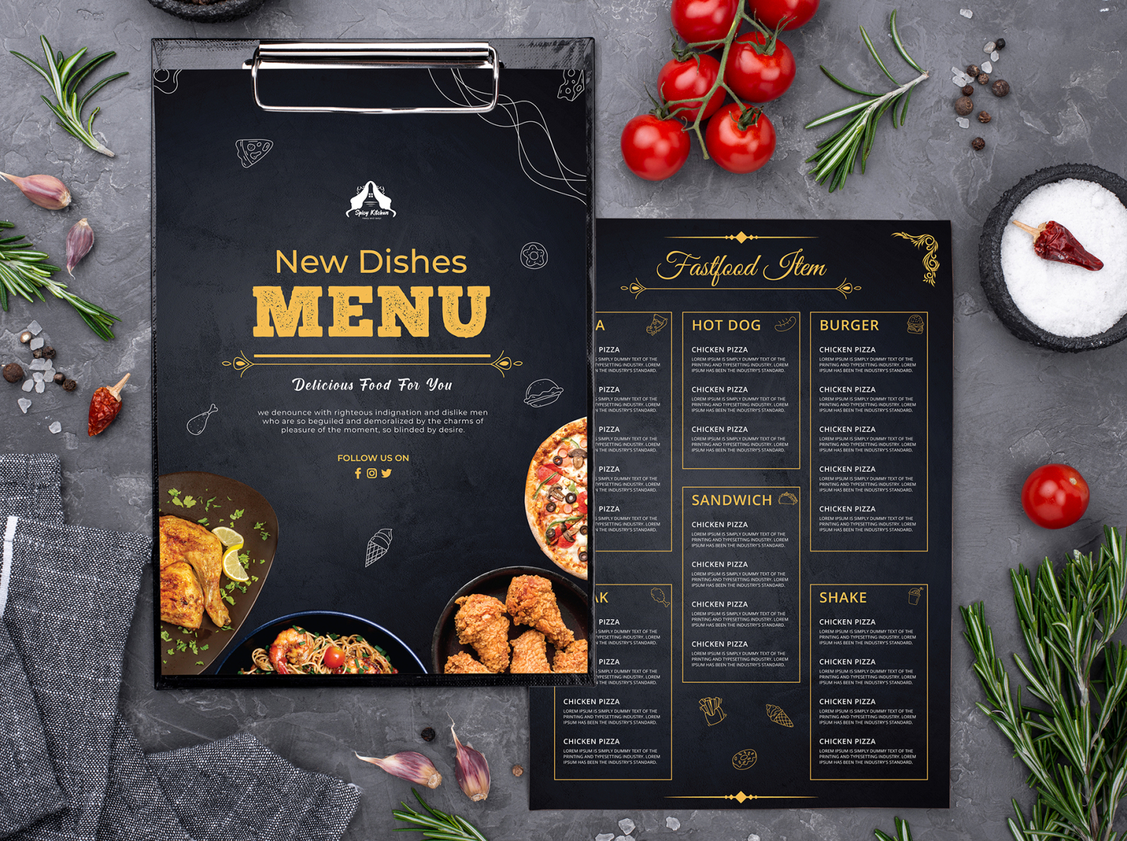 Creative Menu Design for Restaurant Business by Bipul Saha on Dribbble