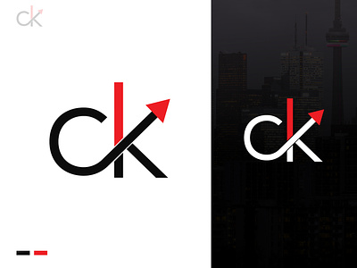 Minimalist CK letter Logo Design for business