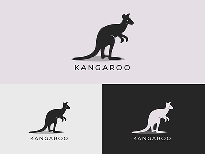 Elegant Minimalist Kangaroo Logo Design - Animal Logo
