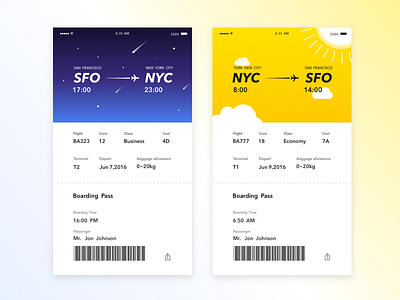 Flight Card(Day and Night edition)