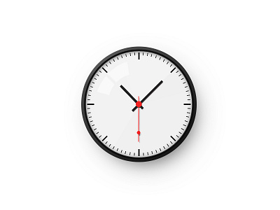 Clock icon clean clock icon iphone time ui white