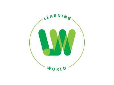 Learning World Logo brand identity design education education logo human resources logo logodesign
