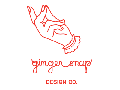 Ginger Snap Logo branding debut typography watercolor