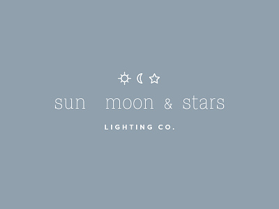 Sun Moon & Stars Lighting Co brand identity branding design logo logo design typography