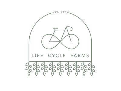 Concept for Life Cycle Farms brand identity branding design illustration logo typography