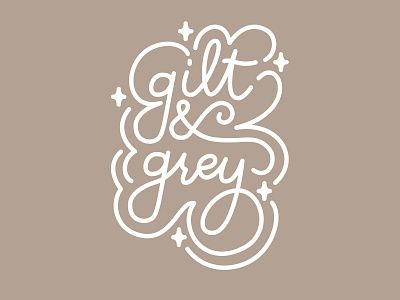 Gilt & Grey Logo Concept brand identity branding calligraphy design logo typography
