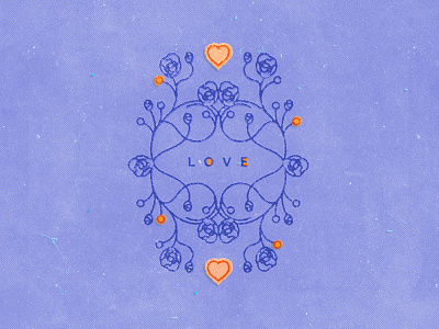 Love flower heart identity illustration logo design love mark nature organic texture vancouver