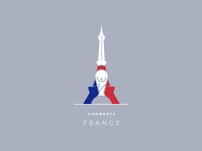 Congrats France! eiffel tower france futbol icon logo design mark paris soccer sports tower winner world cup