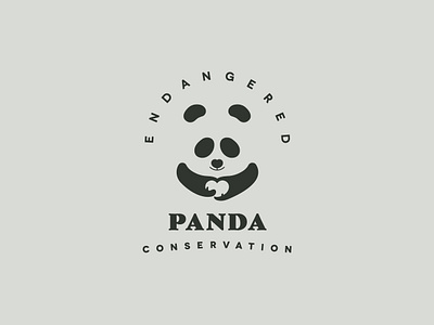 Endangered Panda Conservation Logo.