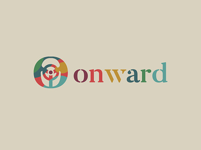 Onward Logo car car logo dailylogochallange design font green icon illustration logo minimal onward orange red serif typography wheel