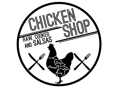 Chicken Shop Logo chicken cook food healthy salsa