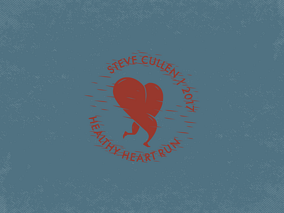 Healthy Heart Run Concept - Running Heart apparel art brand branding design exercise icon illustration logo marathon run speed
