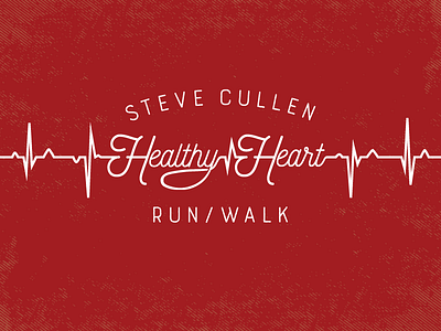 Healthy Heart Run Concept - EKG Logo