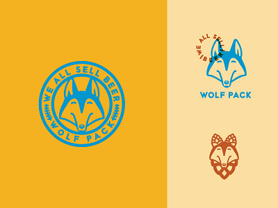 Wolf Pack beer brand branding brew brewery design dog hops logo wolf