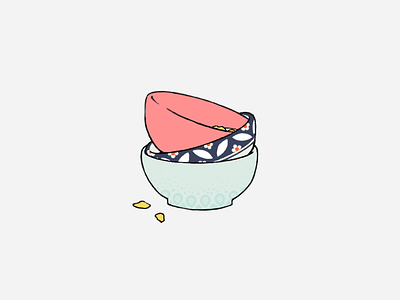Cereal Bowls bowls cereal graphic illustration stacked