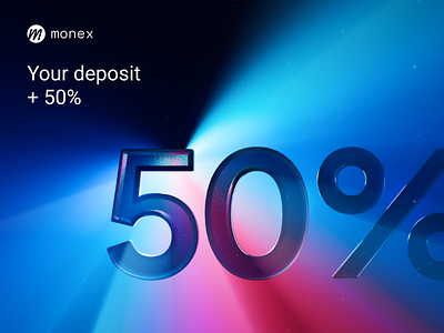 50% bonus C4D 3d 50 bonus colorful graphic design illustration neon