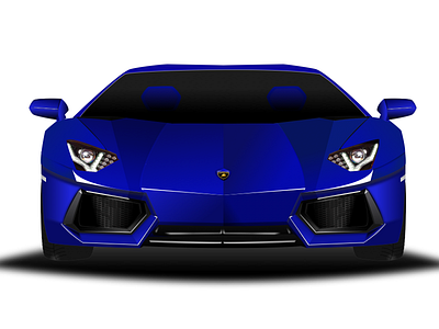 lamborghini in blue using Sketch3