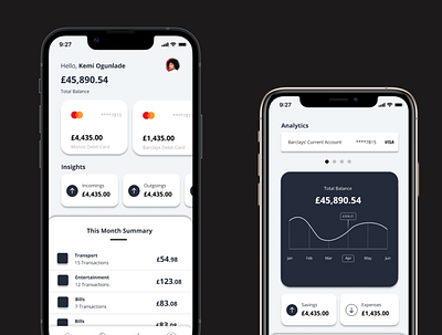 Financial Application Design Concept app design ui