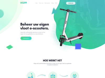 Hopp Landing Page Design