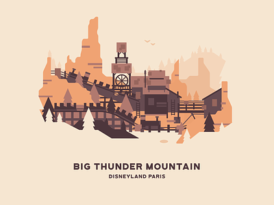 Big Thunder Mountain btm disney disneyland disneyland paris roller coaster theme park