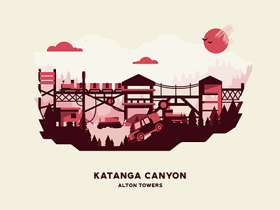 Katanga Canyon alton towers attraction flat katanga canyon landscape ride theme park