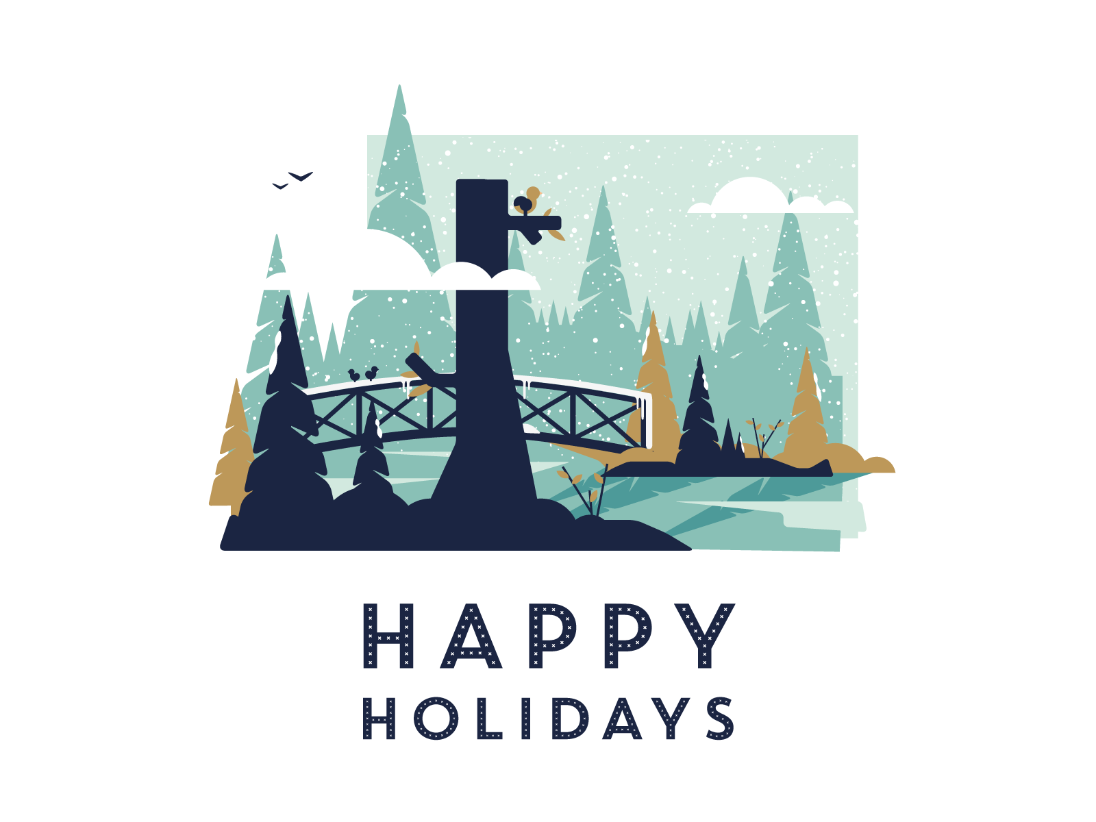 Christmas Card Concept By Tom Wells On Dribbble