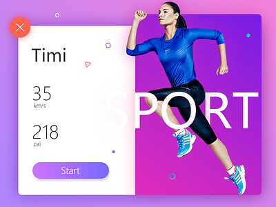Colorful gradient Sport app colorful gradient run sport ui