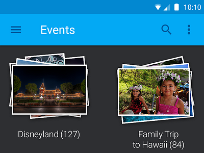 Events android android l app disneyland events hawaii material design photos