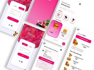 EatLive app design ui design ux