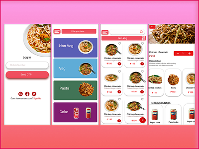 A food delivering app design design ui design ux