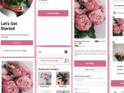 Floral Store fi figma logo mobile app ui