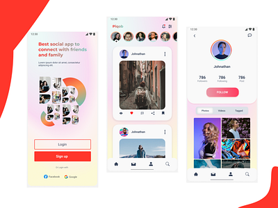 Socializing App design figma mobile a mobile app ui design