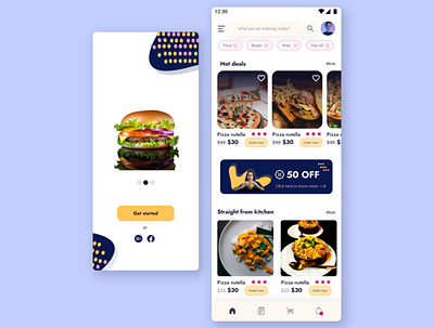 Food ordering app design design figma mobile app ui ui design