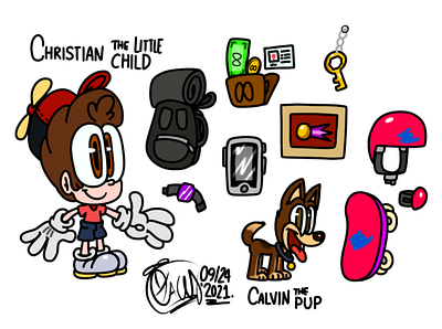 Christy the Little Child and Calvin the Pup oc