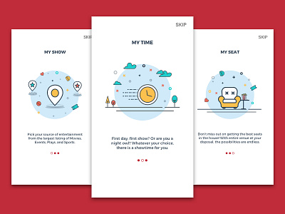 My Show My Time My Seat bookmyshow movies myseat myshow mytime onboarding tickets ui ux