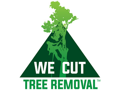 We Cut Tree Removal Logo blake andujar logo design tree service logo